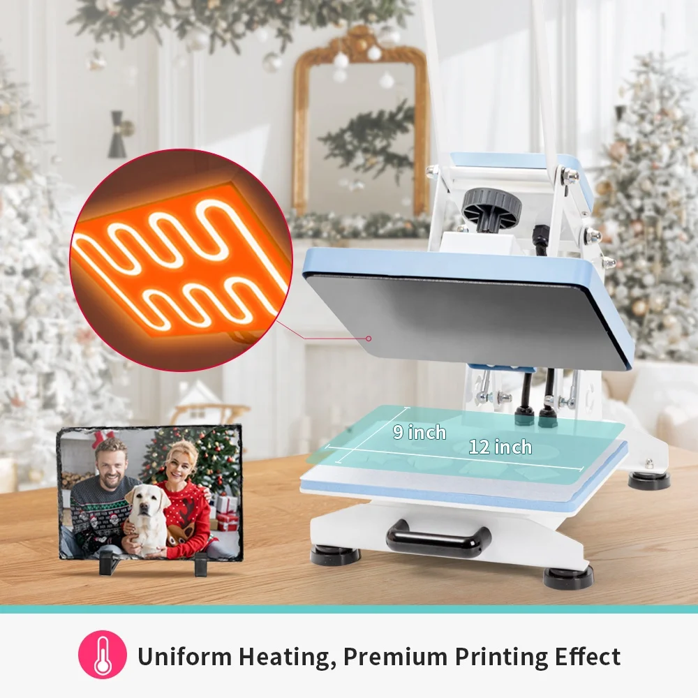 PYD Life New Product 2024 Large Format Printing Heat Press Machines For T-Shirt Clothes 23*30 Cm Flat Heat Press