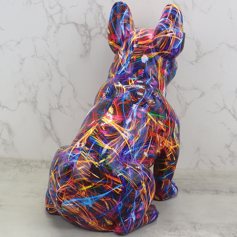 Креативная статуя бульдога для дома и офиса