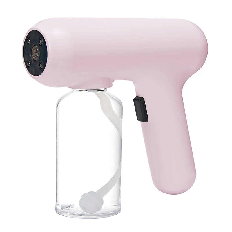 Wireless Blue Light Spray Gun Portable Electric Sanitation Sanitiser 300Ml Nano Pink Machine Disinfectant Mist Atomizer