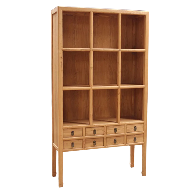 Industrial Rack bookcase bookshelf books cabinet antique design drawer Wood wooden trilaminar Bookcase and Bookshelves