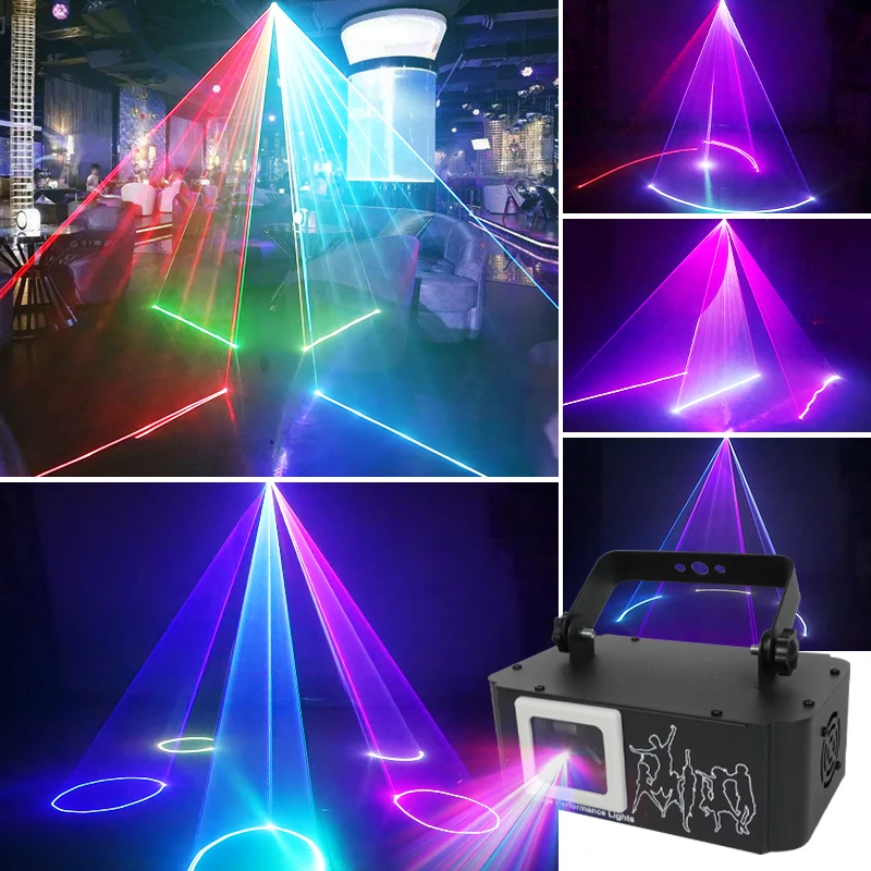 Animation Laser Light DJ  Stage Party Lazer Light 3D RGB Full Color DMX512 Sound Great for Wedding Party Disco  Bar Club Stage