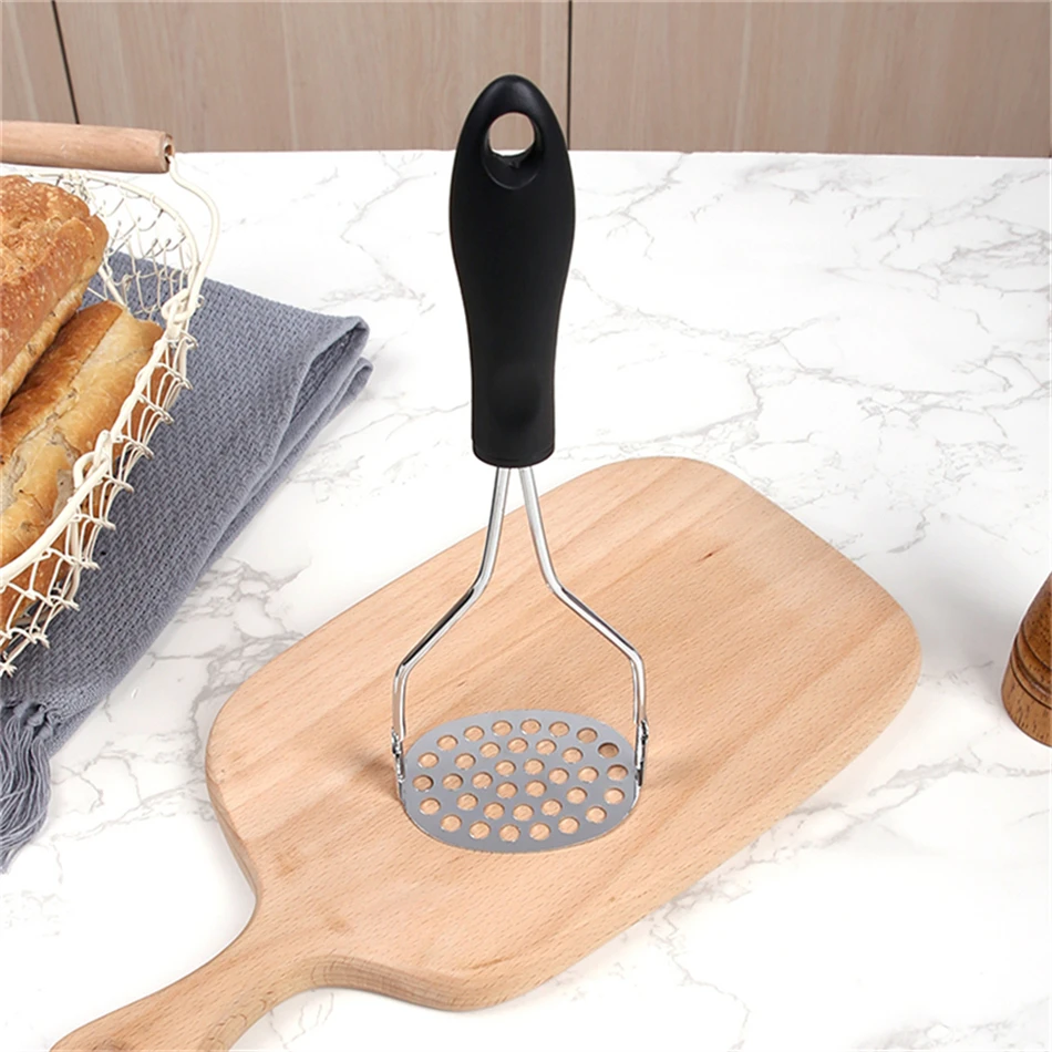 Easy to Use Gadgets Kitchen Potato Masher with Non Slip Heat Resistance Handle Stainless Steel Potato Press
