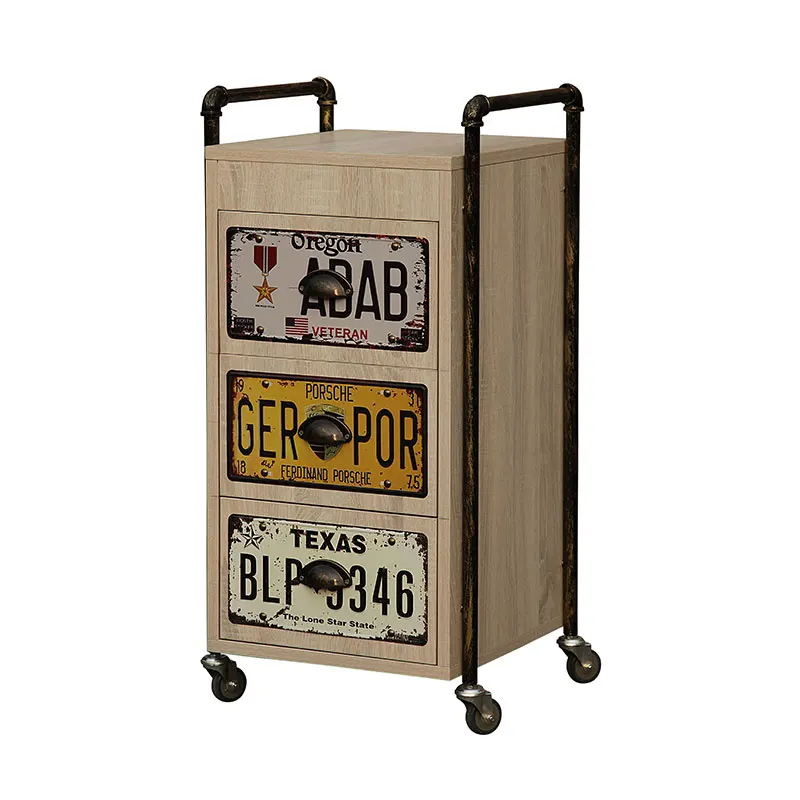 Wholesale Customized Barber Shop Equipment Rolling Wooden Beauty Salon Trolley Hairdressing