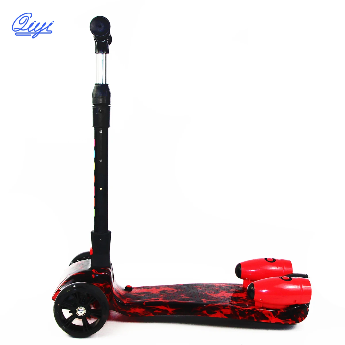 Yongkang QIYI kids scooters three wheels rocket jet smoking scooter for kids