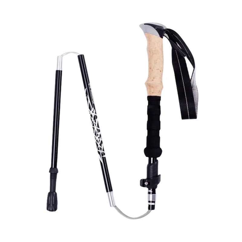 GoalFit Outdoors Collapsible Nordic Hiking Poles 2 pcs Aluminum Walking Stick Trekking Poles for Hiking