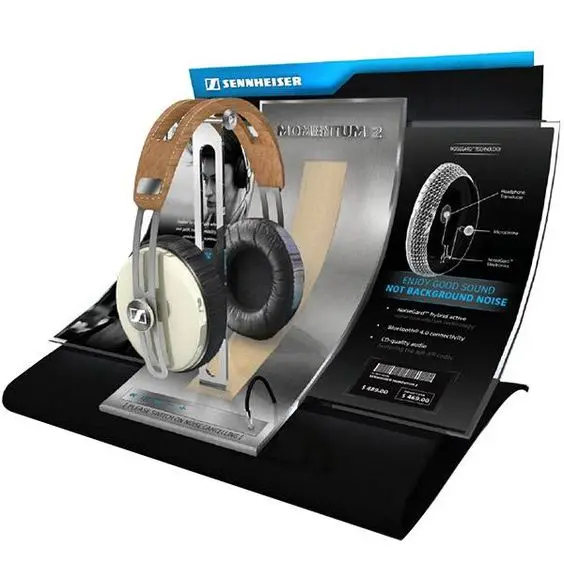 Customizable floor standing mobile phone store headphone mobile accessory display stand