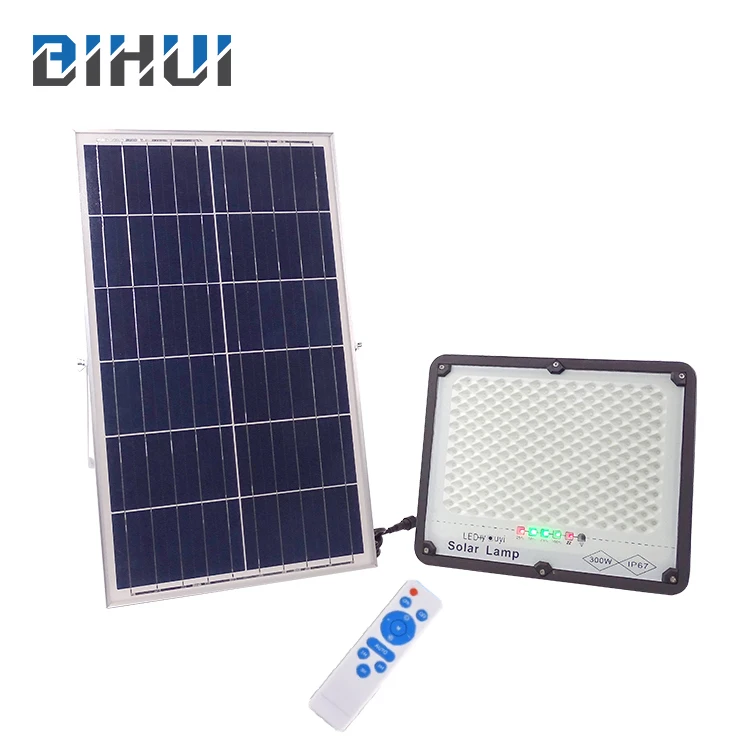 Теплый Белый Пульт дистанционного управления Водонепроницаемый Ip67 наружный 50 100 200 300 Вт светодиодный солнечный панельный прожектор