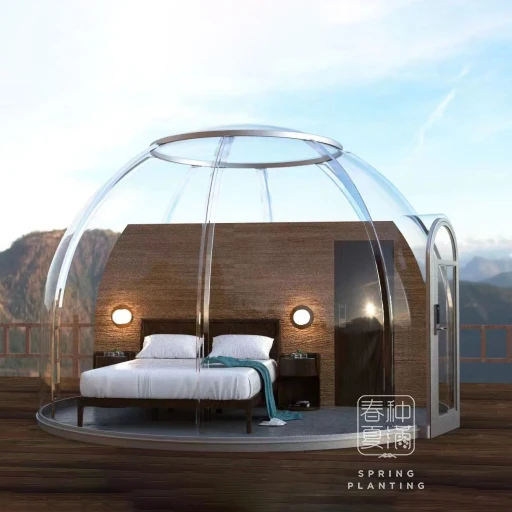 360 degree transparent Starry sky room  Modern Modular House Prefabricated Homes Sustainable Futuristic Capsule House