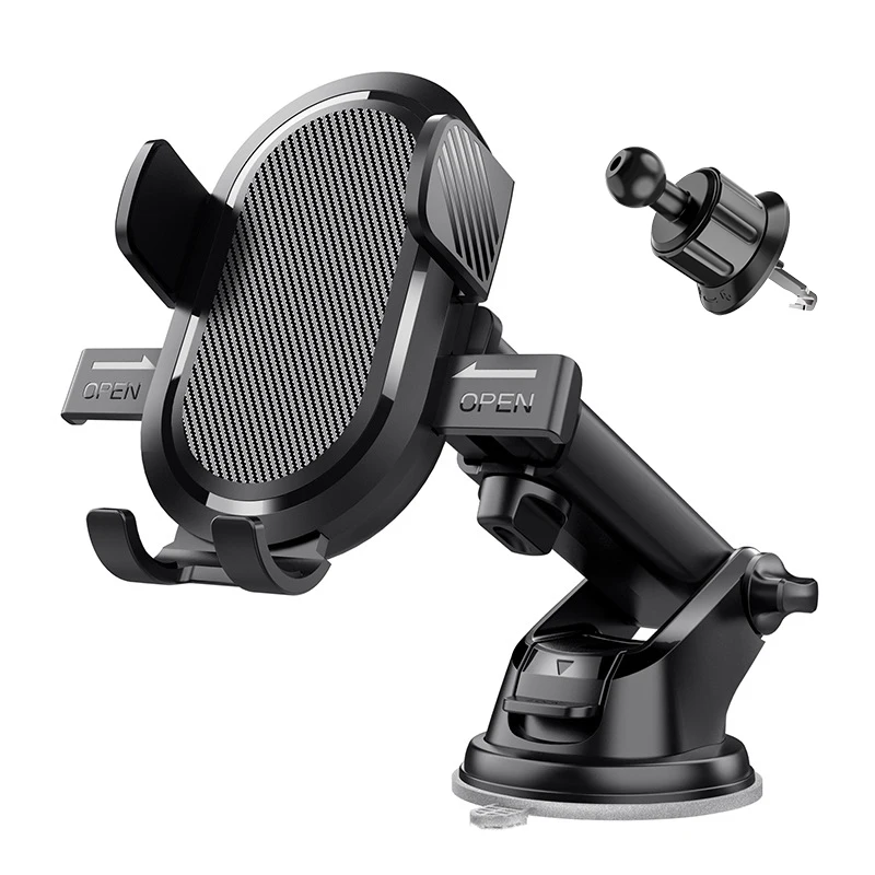 2-in-1 Universal Adjustable Mobile Phone Holder With Suction Cup Car Air Vent Mount Dashboard Car Phone Holder