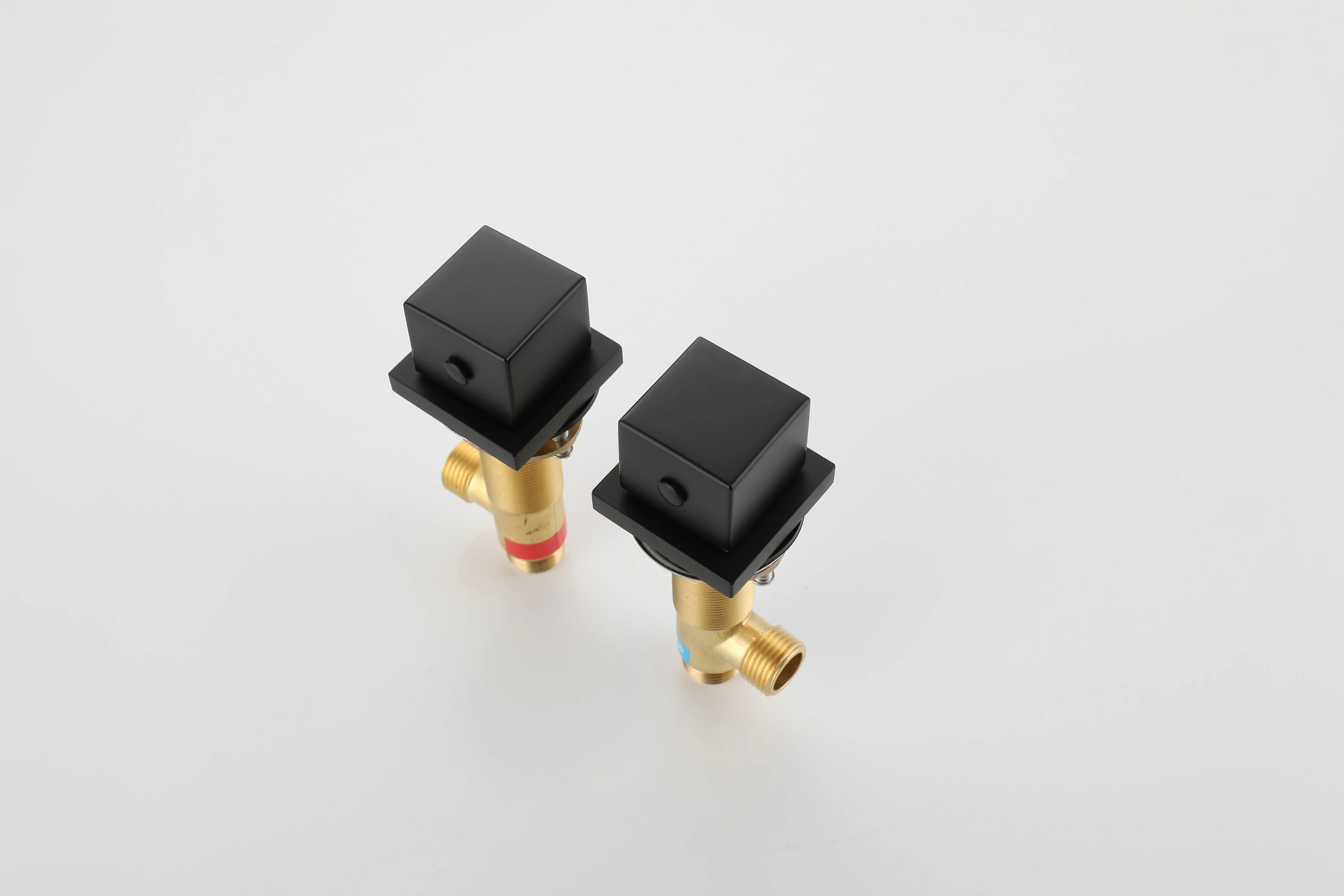 Modern Contemporary Luxury Bath Faucet Mixer Black Thermostat Wall Faucets for Bathroom Shower & Sink Polished Surface Treatment