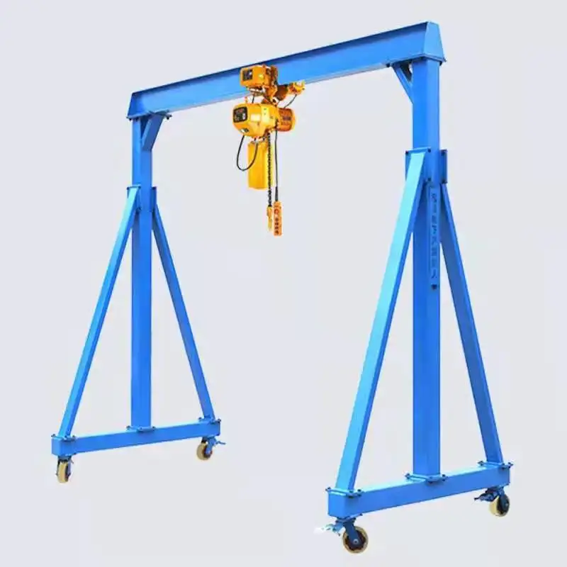 Span 3m Lifting Height 5m Mobile 2 tons Light Duty Single Girder Gantry Crane Plant Directly