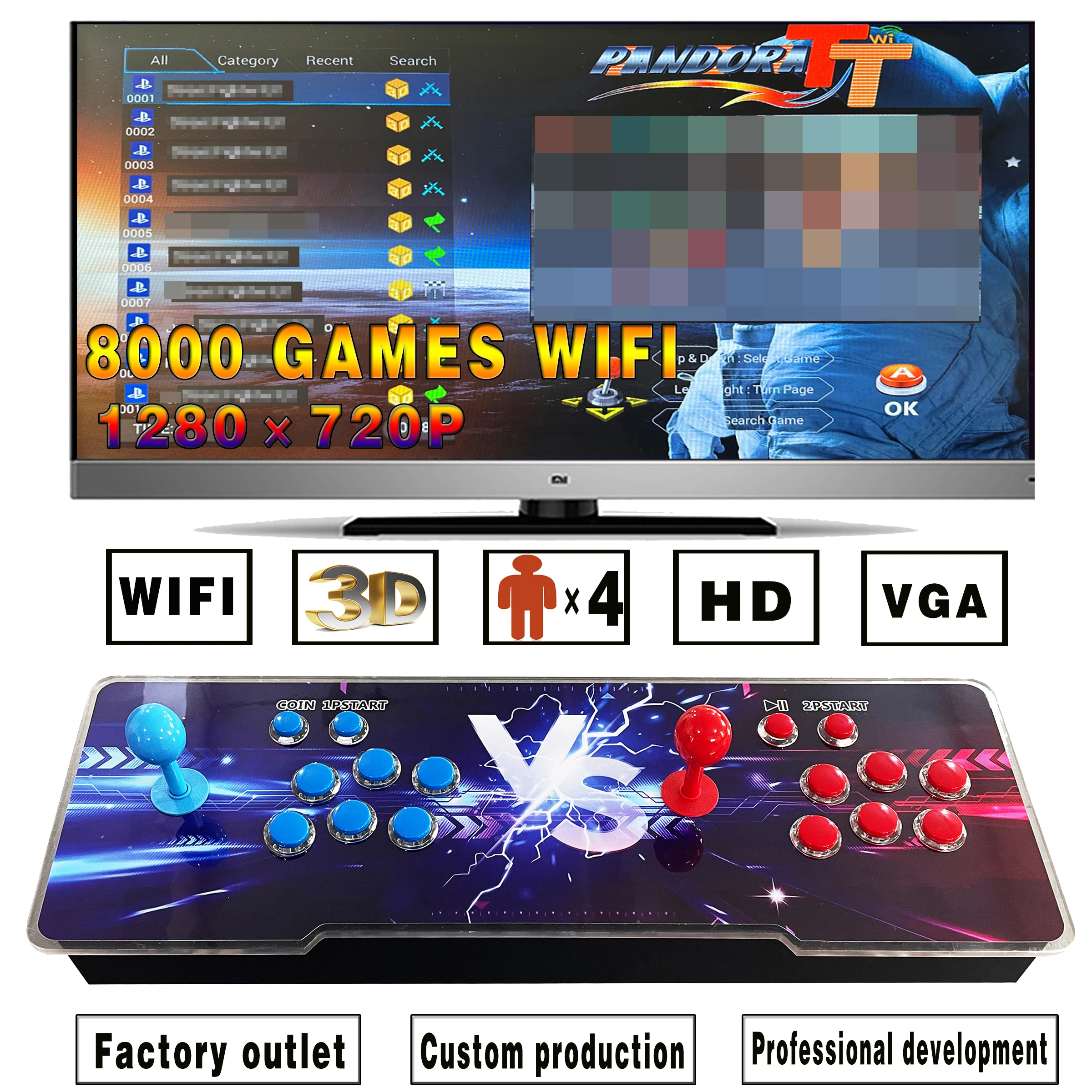 Vintage Electronic Rocker Game Arcade Legend Box 6/7/9/9h/9d Arcade Game joysticks 3D Wifi Plus Game Box Street Fighter Arcade
