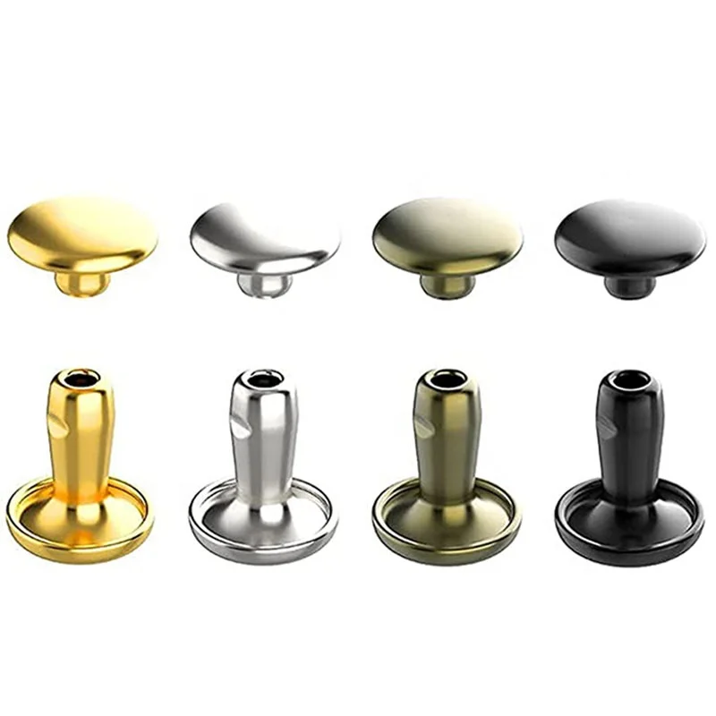 Various Sizes Purse Handbag Brass Flat Studs Rivets Belt Screw Back Spike Metal Rivet for Shoes