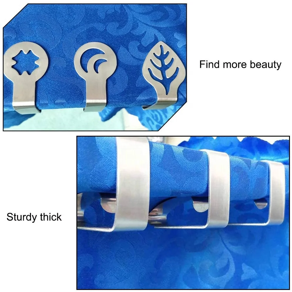Stainless steel large tablecloth clips adjustable home wedding party picnic table cloth holders clamps