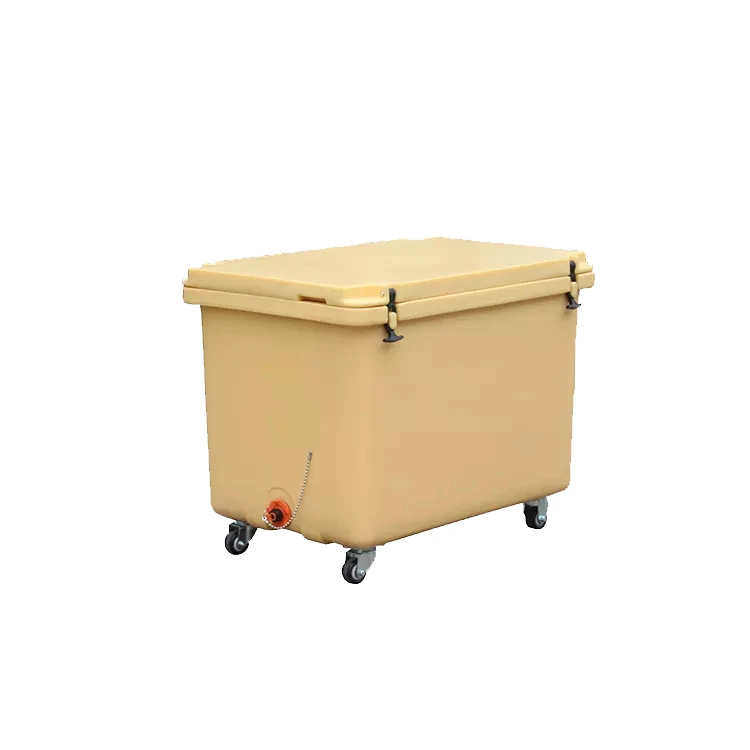 large capacity 200L ice box Rotomomolded roto mould fishing Cool Bin Containers box with wheels