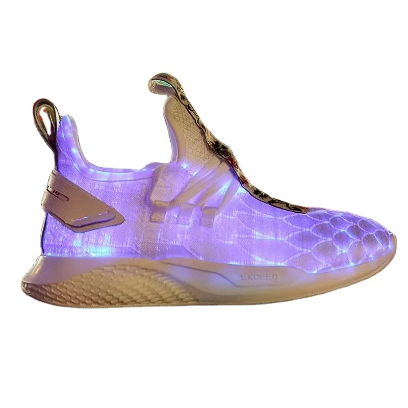 Professional manufacturer party show colorful rechargeable usb customized led light shoes for adults