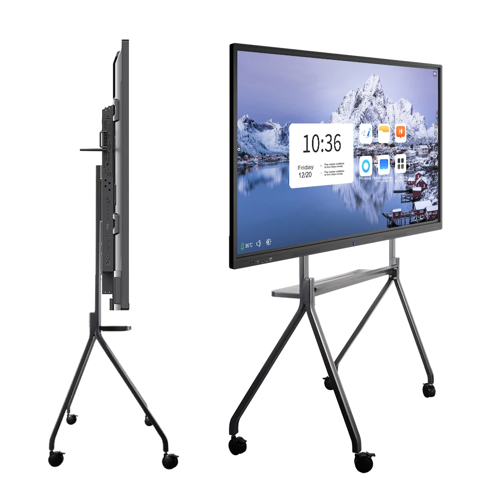 Интерактивный экран 4K 65 дюймов Интерактивная плоская панель сенсорный смарт-белая доска