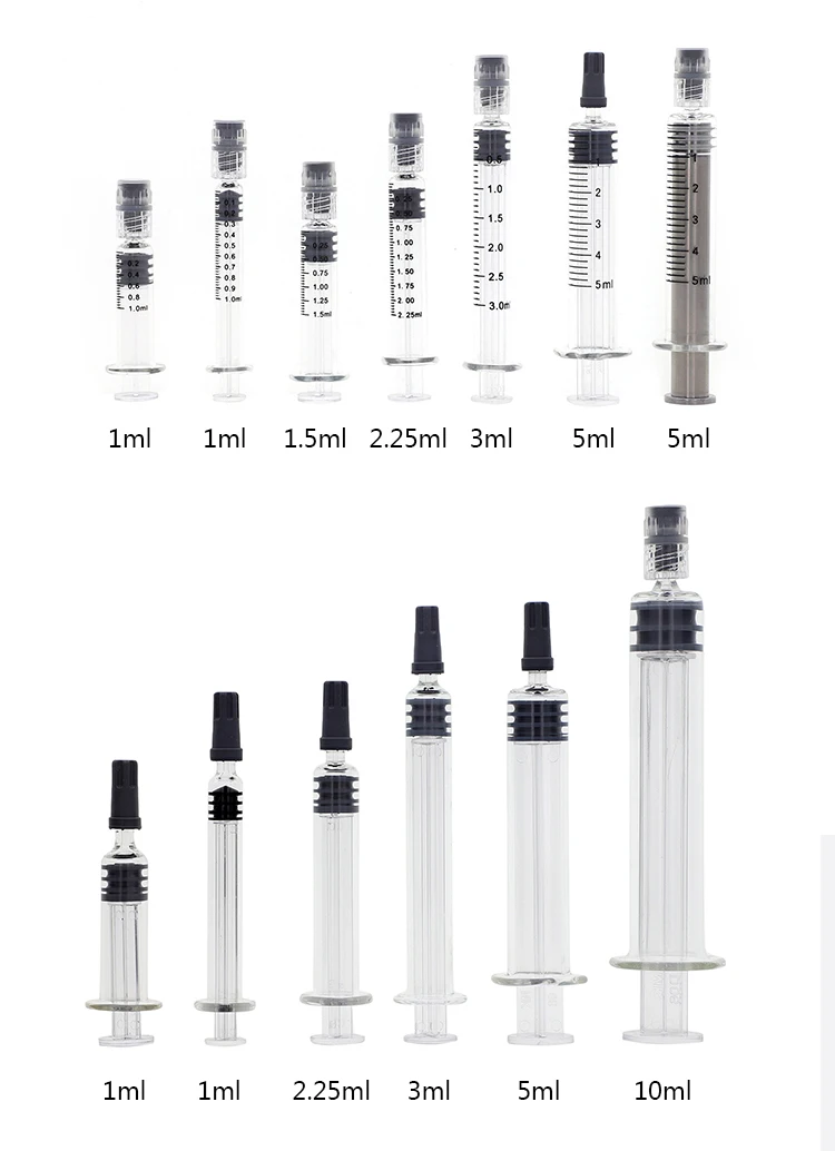 Glass Syringe Luer Lock Syringe Borosilicate Glass Syringe