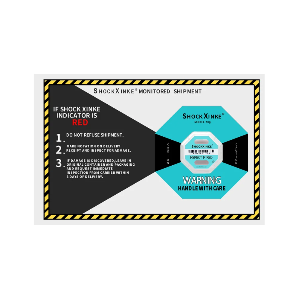 10Gsky Warning signs for shock and impact prevention in logistics transportation Ciollsion labels