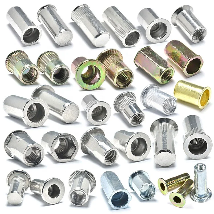 China Factory Cheap price SS304 18-8 M4 M6 M8 Flat Head Plain Body Rivet Nuts with Close End