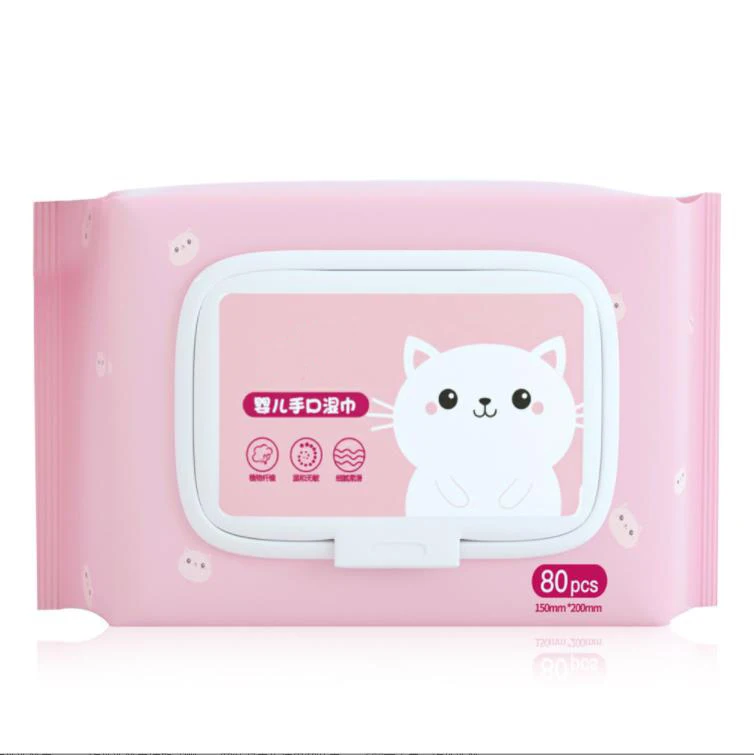 100Pcs Antibacterial No Chemical Disposable Biodegradable Bamboo Baby Wet Wipes With Aloe