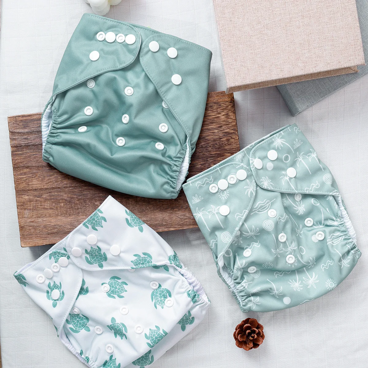 Happyflute Reusable Washable Printed Cloth Diapers Ecological pocket nappy Custom Baby Diapers Wholesale