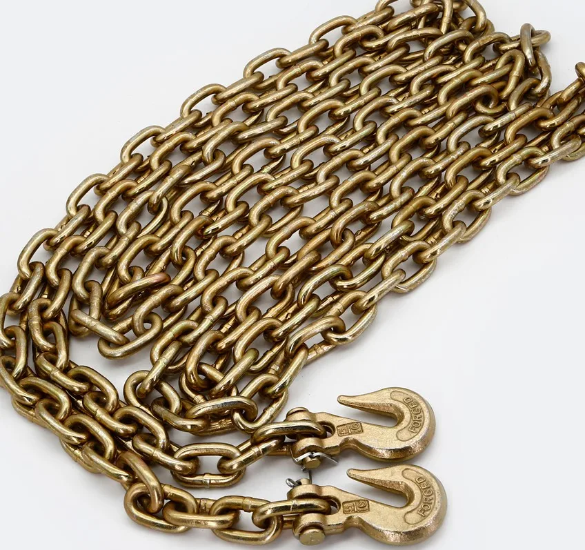 bulk 3/8 grade 70 transport g70 link chain with hooks