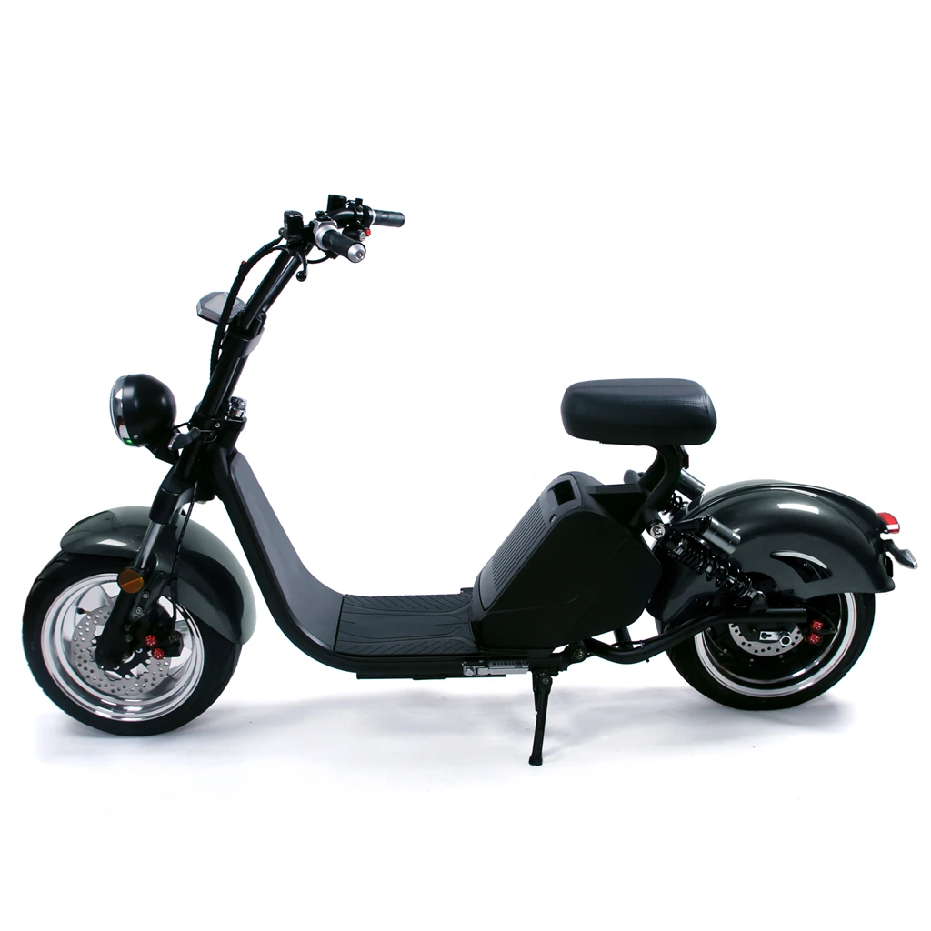 Motosiklet M1 Road Legal Rear Motor Drive Wide Wheel Removable Battery Electric Bike Scooter 2000w EU Warehouse