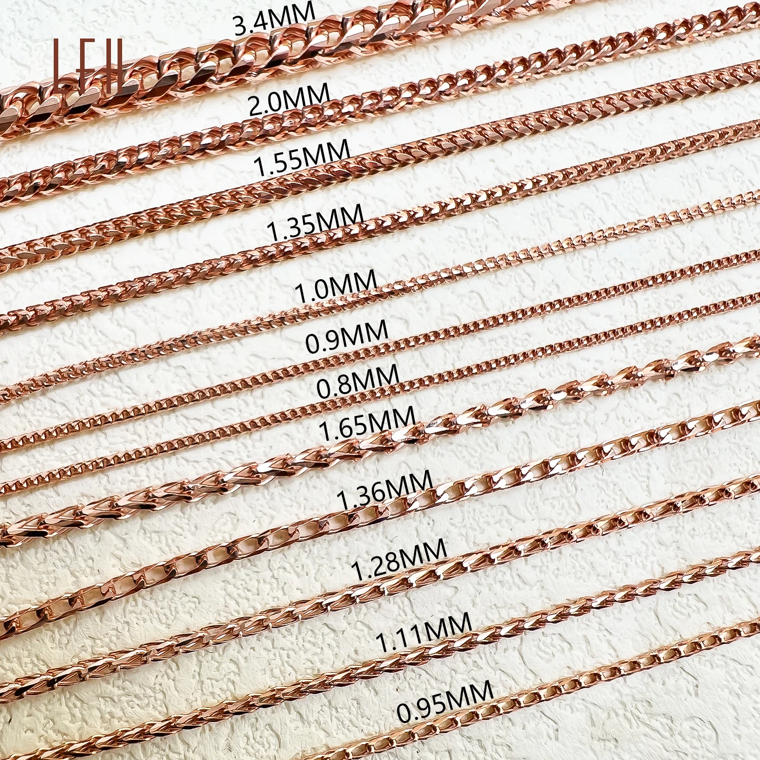 Bulk Sale Promotion 16 18 20in Real Rose Gold pure solid 18k Dubai Gold Jewelry With Certificate solid gold chain necklace 18k