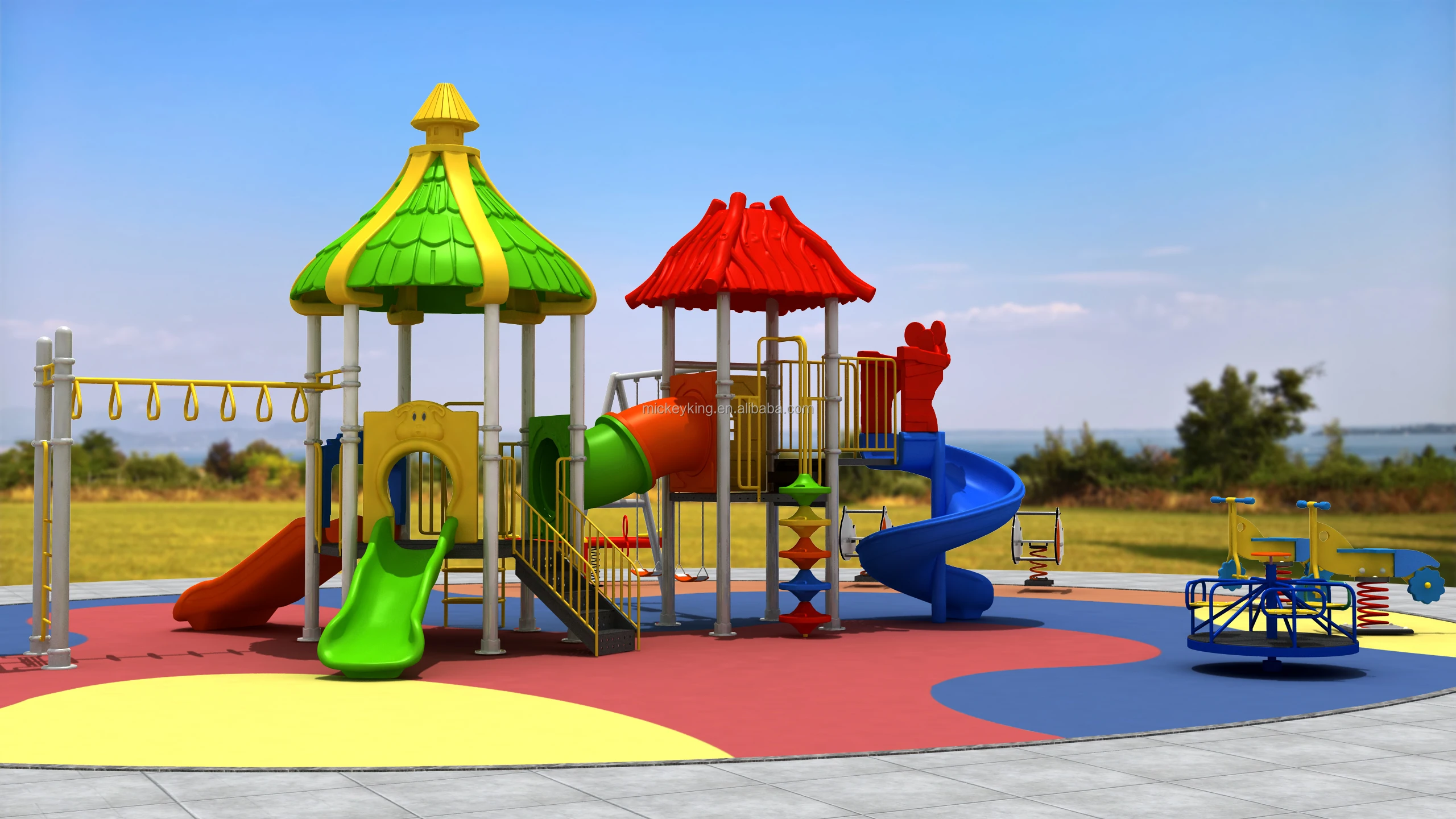 High Quality Outdoor Playsets Children Including Slides Me-JMQ-1841A School Park Play Equipment Manufacturer Plastic Material