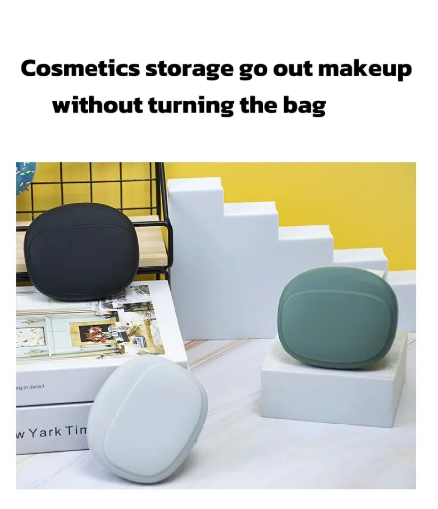 Simple and Stylish Mobile Phone Data Cable Organizer Bag Mini Silicone Headphones Portable Protective Storage Bag