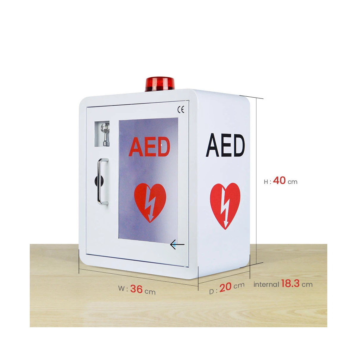 Professional Aed Cabinet for Portable Aed Automated External Defibrillator aed wall cabinet With Alarm First Aid Box