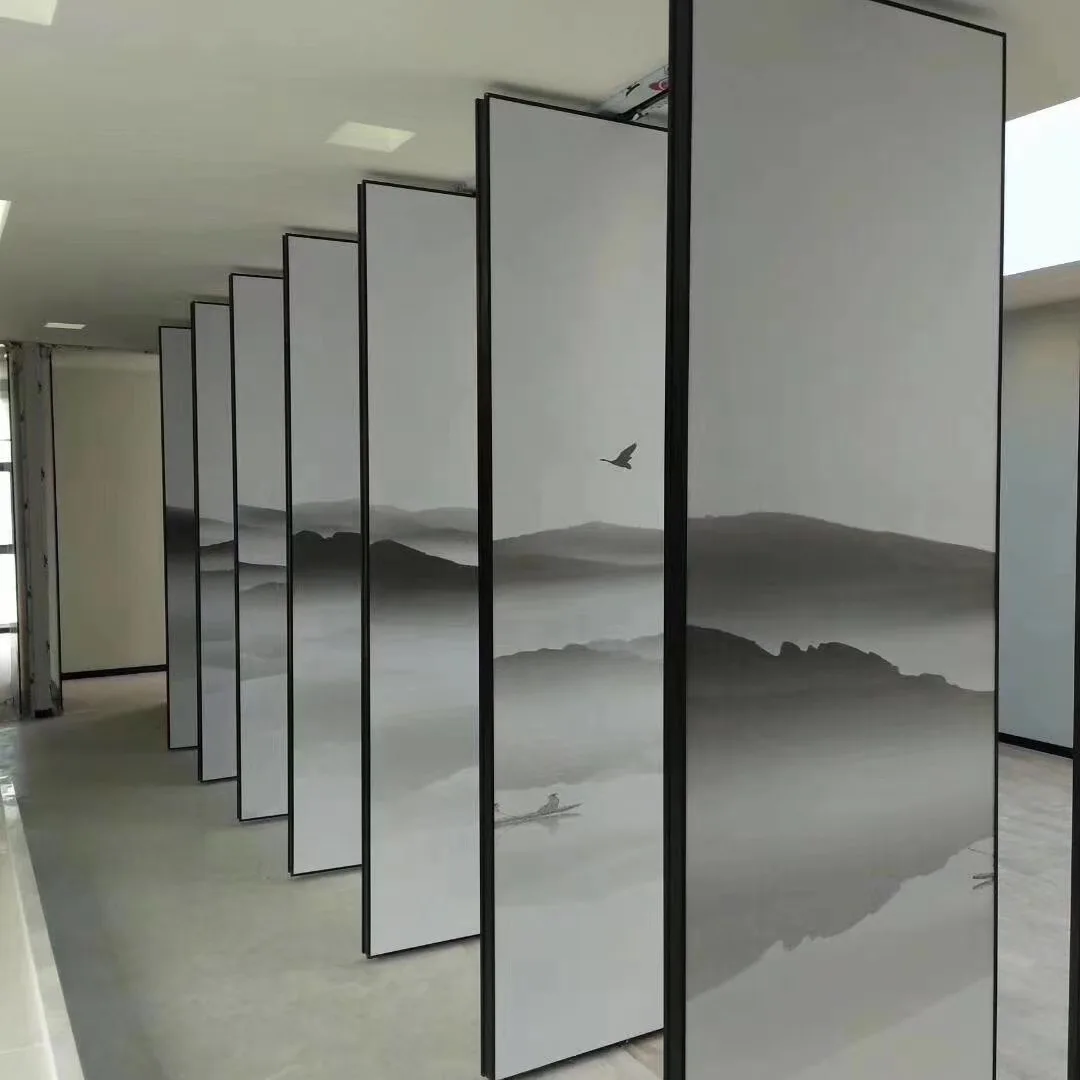 High Quality Cheap New Design  Movable  Partition Wall Panel Wooden Sliding Operable Office Partition Wall