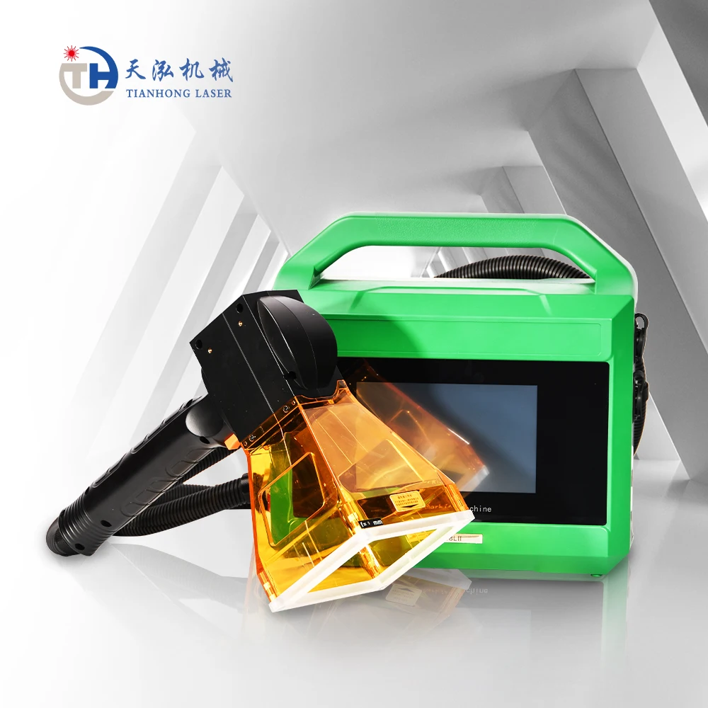 Portable Handheld 20W 30W Fiber Laser Marking Machine For Metal Tire Ruber Plastic Mirror Buttons