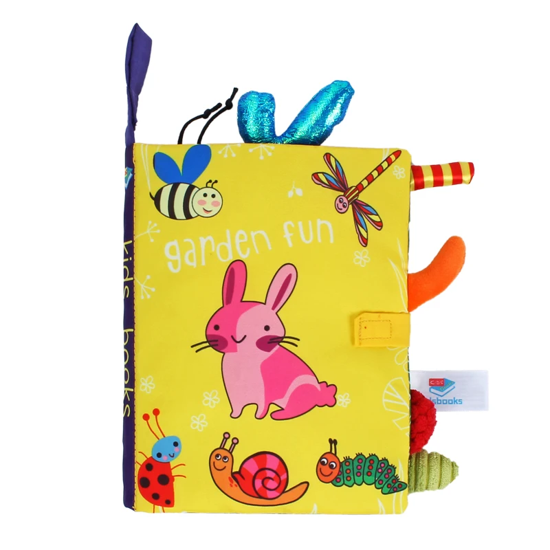Garden kids cloth book with ring paper educational toys QB006F