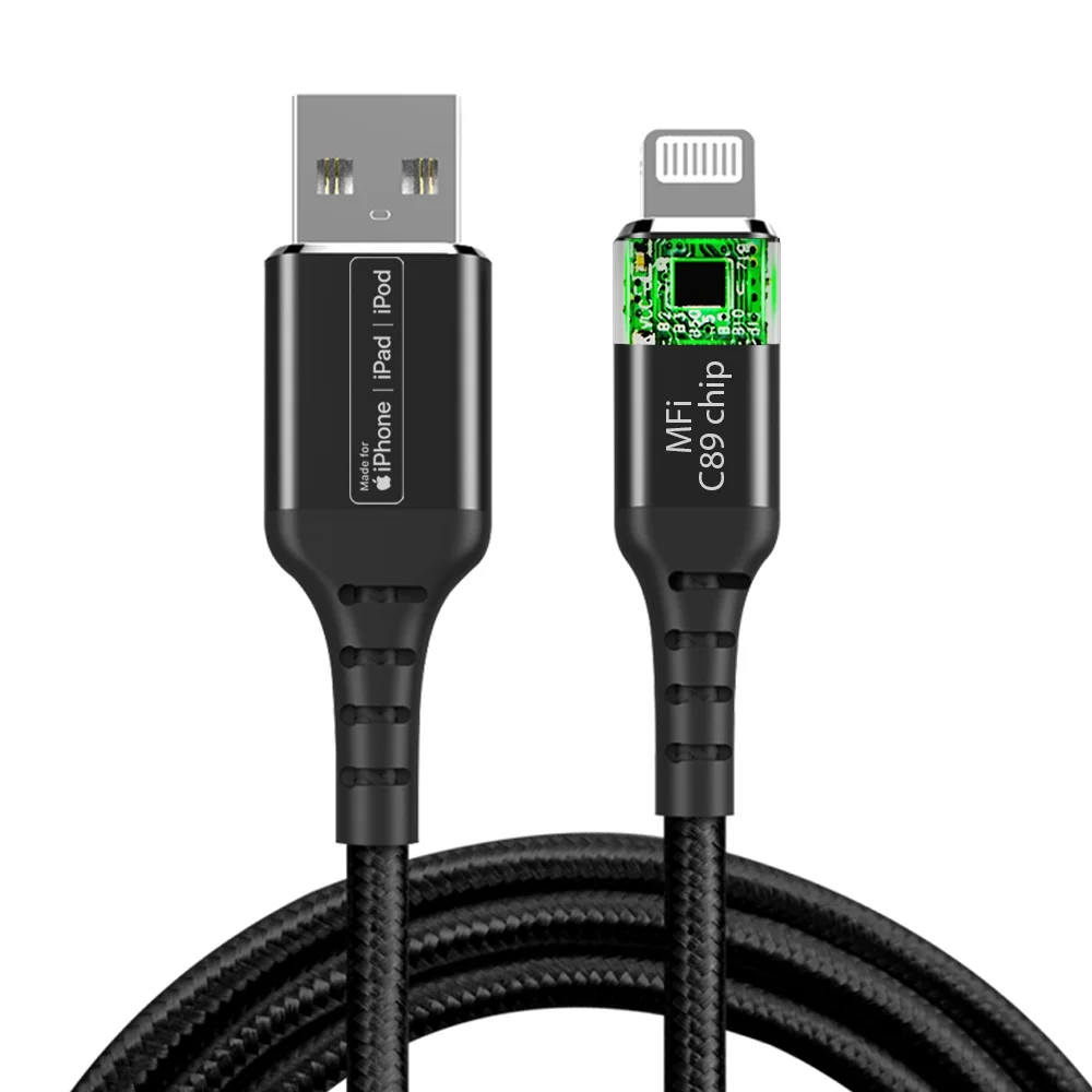 Factory Price  Nylon Braided Phone Original Fast Charging Mfi Certified USB A To Lightning Cable Made For iPhone \iPod\iPiad