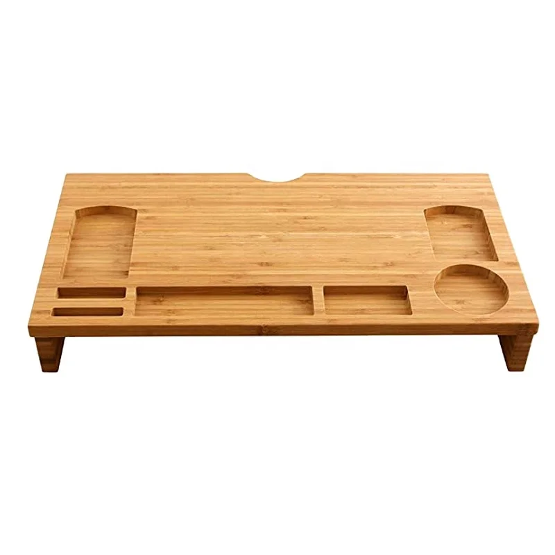 
Оптовая продажа, бамбуковая подставка для монитора, деревянный стол, монитор, органайзер для хранения для дома и офиса 