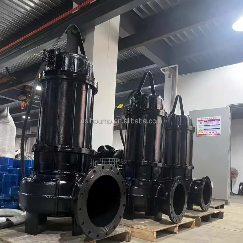 High Flow 380V Inline Sewage Pump 1.5KW-45KW Three-Phase Submersible Septic Tank Water Pump with 6inch Outlet 15HP Power Source