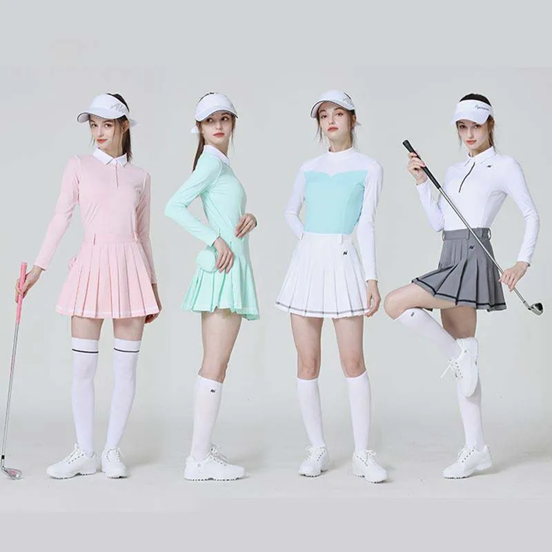 Custom Ladies Golf Culottes Women Golf Pleated Skirts High Waist Tennis Skirt