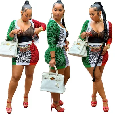 2021 Hot Sale Woman Luxury Clothes Trendy Velvet Party Fall Sets Ladies Skirt Two Piece Set