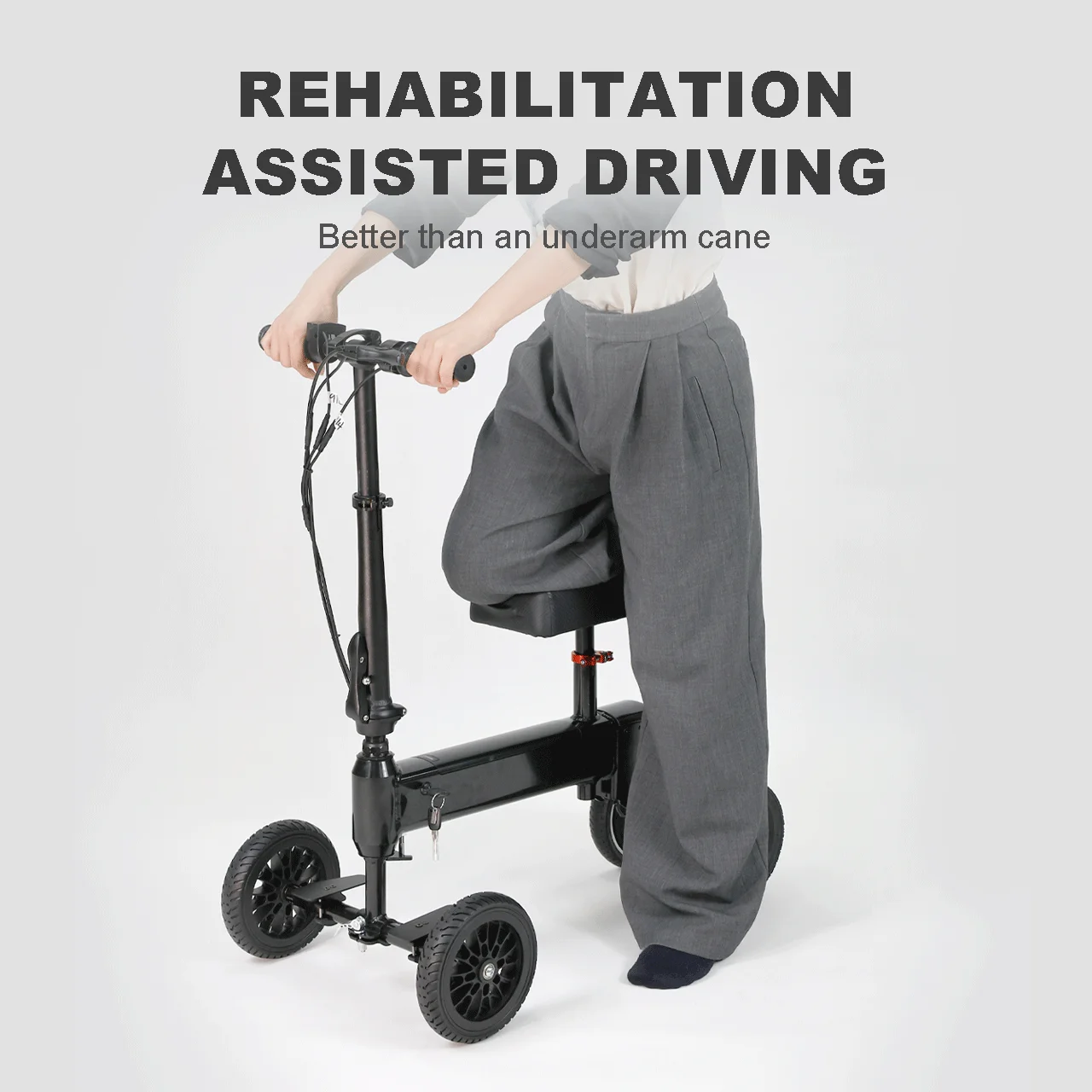 New design  lightweight scooter portable 150w power knee scooter for disables rehabilitation folding knee scooter electric
