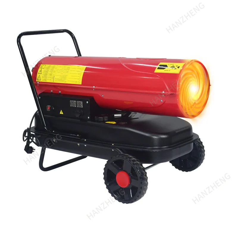 Super Large 70KW Portable Gas Kerosene Heaters Hand-Pushed for Outdoor Industrial Use High Heat Air Duct Kerosene Heaters