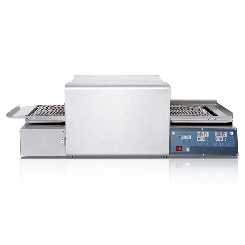 popular style new trend 20 inch microcomputer panel control gas heating temperature chain conveyor belt food cooking  pizza oven