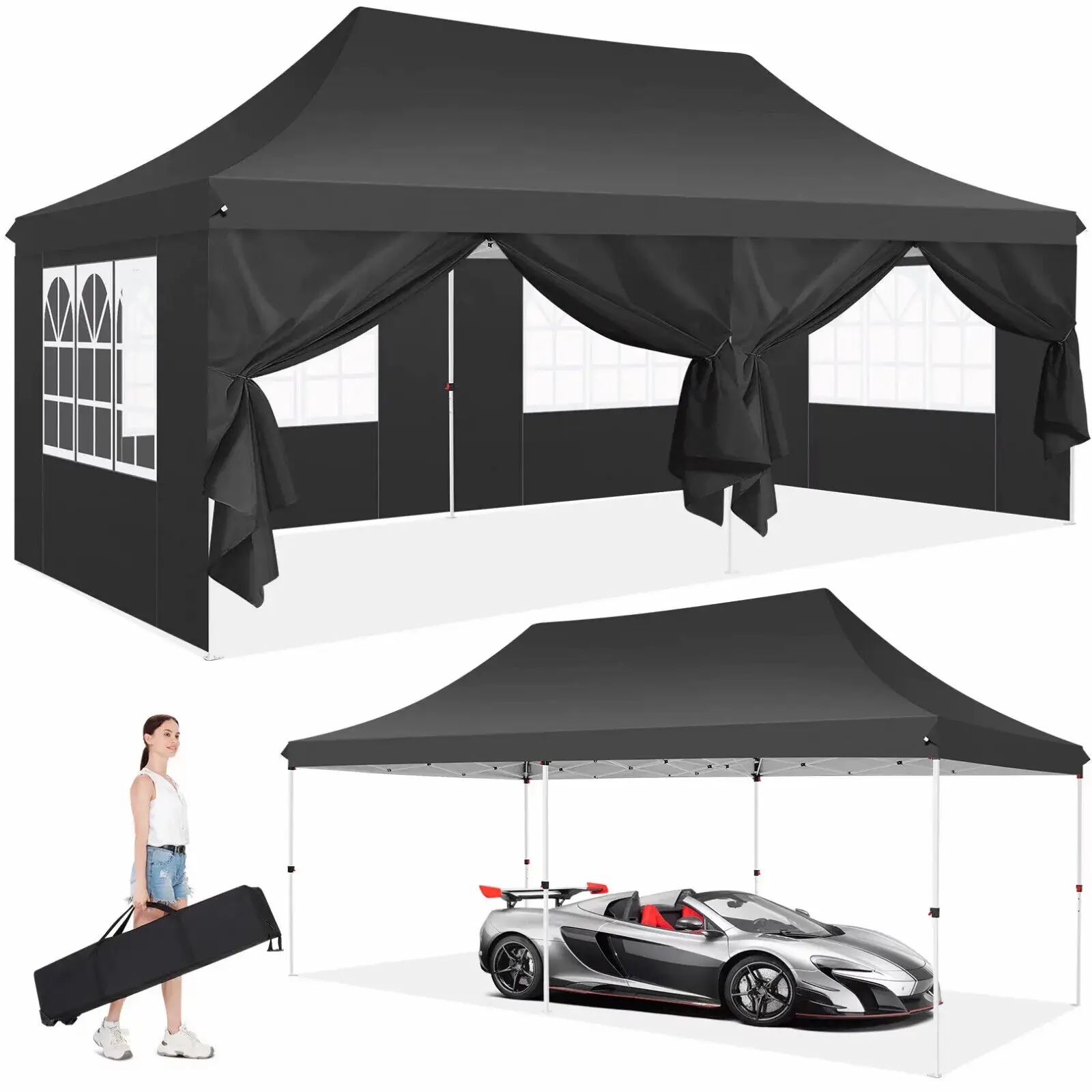 Custom 10*20 Race Canopy Lightweight Trade Show Racing Tent  For Racing With Sides