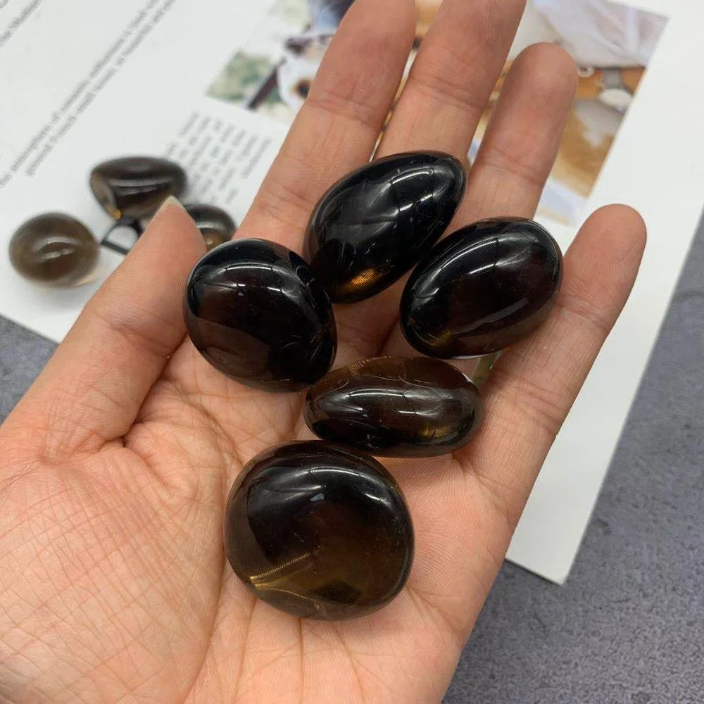 High quality natural crystal smokey quartz tumble chips healing stone