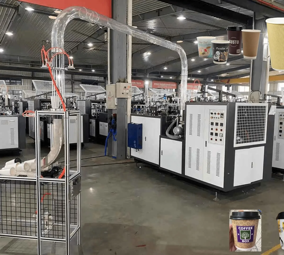 Многостанционная высокая скорость бумажные стаканчики с двойными стенками с внешним экраном рукав формовочная машина (WT-D)