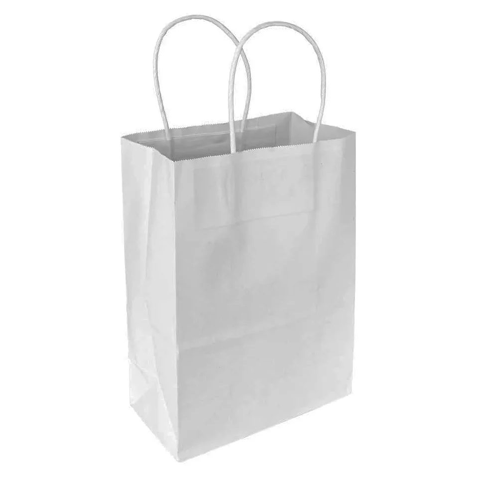Reusable packaging Take away custom wholesale white Kraft paper Bread Coffee shop Snacks Cookie bag