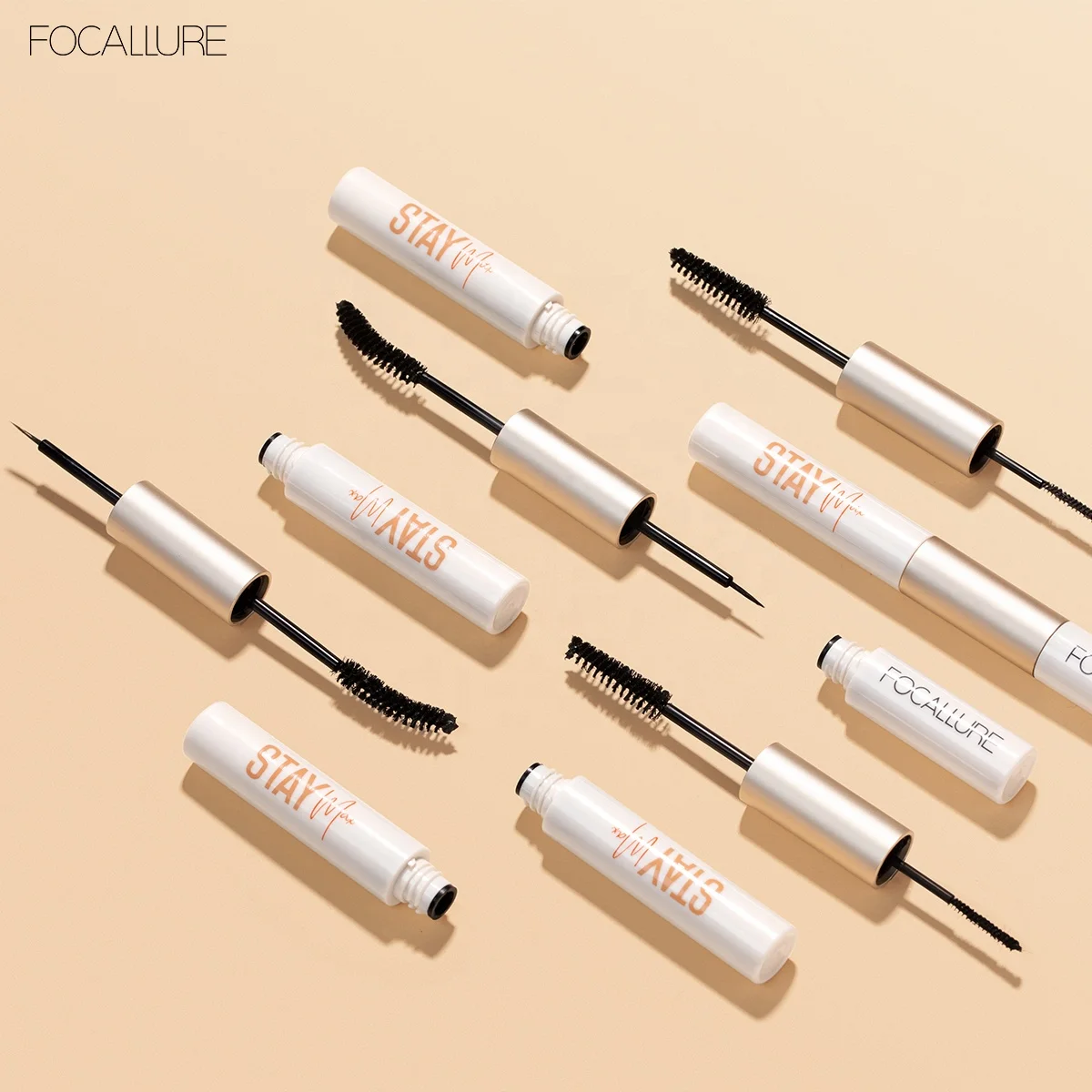 
FOCALLURE Professional High Quality Fashionable Hotselling Waterproof Longlasting Eyeliner+Mascara Makeup 
