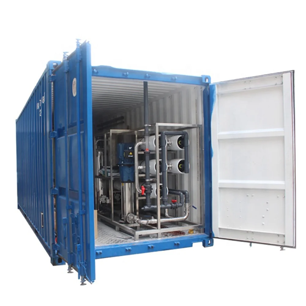 Container Water Purifier system Seawater or underground water reverse osmosis system capacity customize