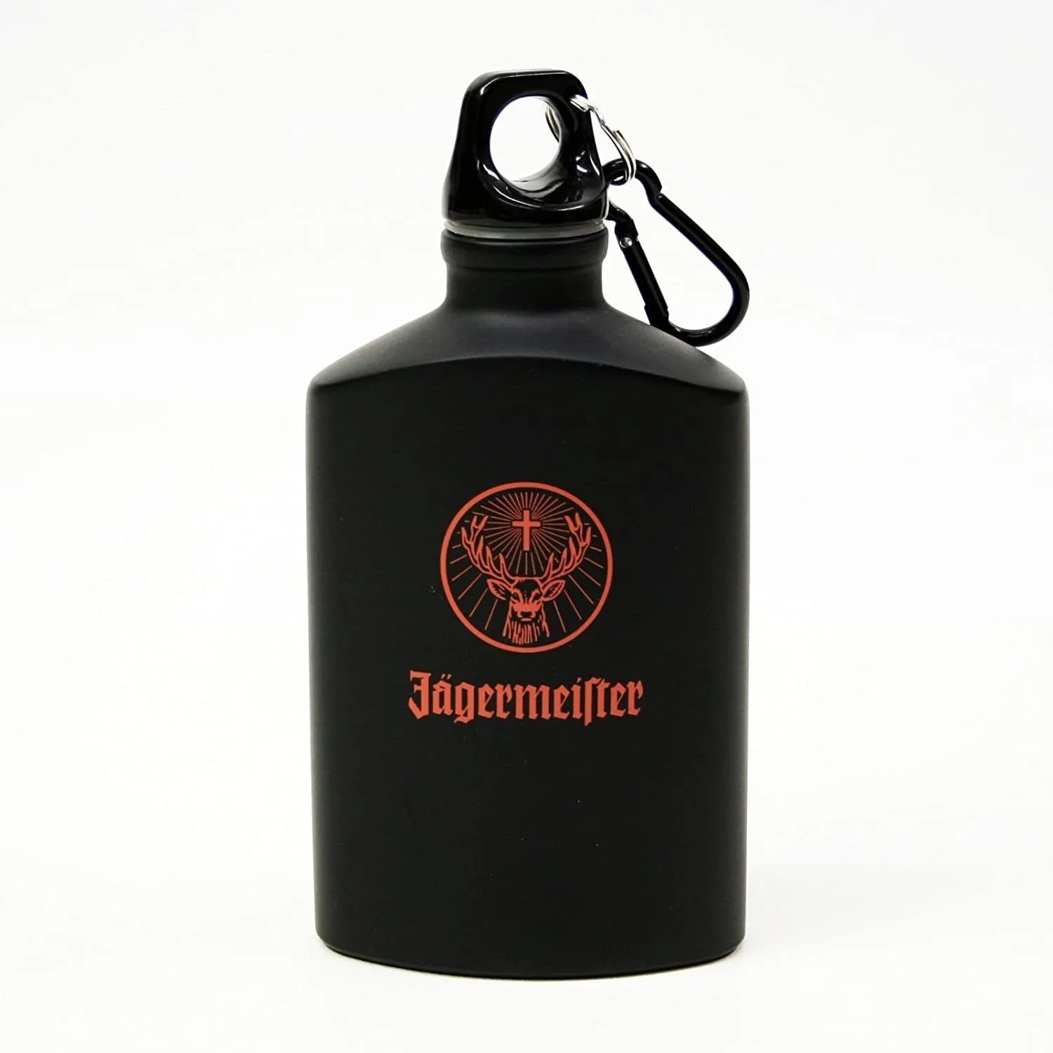 600ml single wall water bottle flat aluminum water bottle aluminum sports water bottle for travel with Climbing buckle